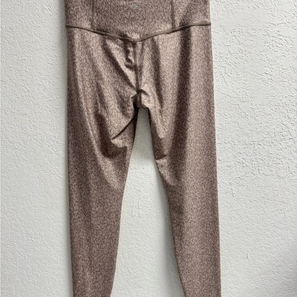 Athleta Micro Zebra Brown High-Waisted Elation Stretchy Tight Leggings SM - Picture 6 of 8
